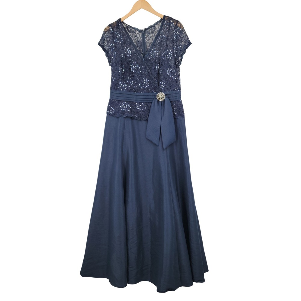 Mother of the Bride Dress Navy Blue Women 14 Evening Gown Gala Formal Wedding